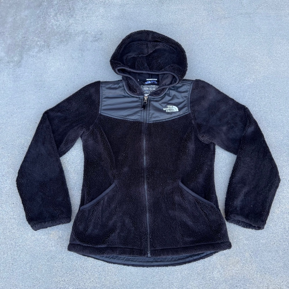 The North Face Girls Oso Hoodie Full Zip Black Fleece Jacket M 10/12